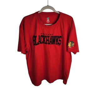 NHL Mens Size‎ XL Chicago Blackhawks Hockey Short Sleeve T-Shirt Red